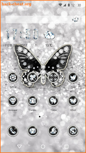 Diamond Butterfly Theme screenshot