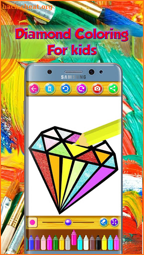 Diamond Coloring and Drawing for kids - Free Pages screenshot