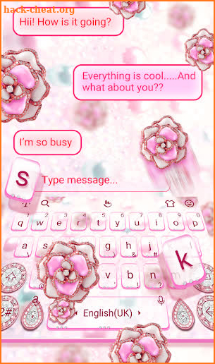 Diamond Flower Keyboard Theme screenshot