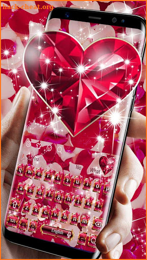 Diamond Heart Rose Keyboard screenshot