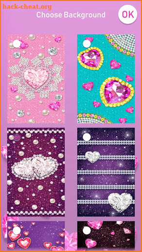 Diamond Hearts Wallpaper screenshot