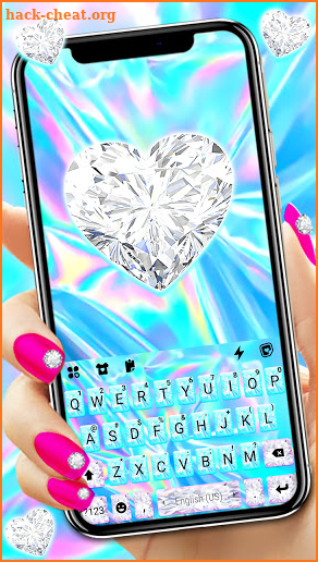 Diamond Laser Keyboard Background screenshot