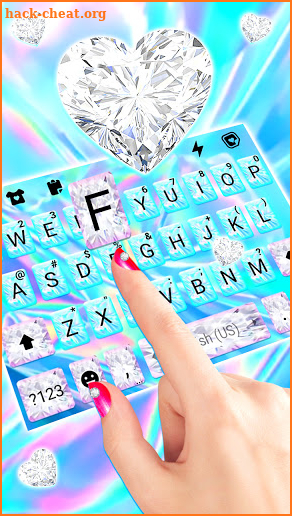 Diamond Laser Keyboard Background screenshot