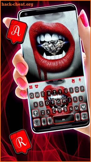 Diamond Lips Keyboard Background screenshot