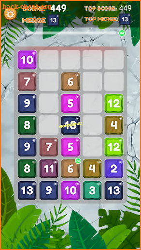 Diamond Merge Number - Drag and Merge Puzzle game screenshot