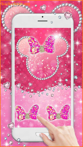 Diamond Minny Bowknot 3D Live Lockscreen Wallpaper screenshot