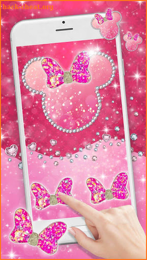 Diamond Minny Bowknot 3D Live Lockscreen Wallpaper screenshot