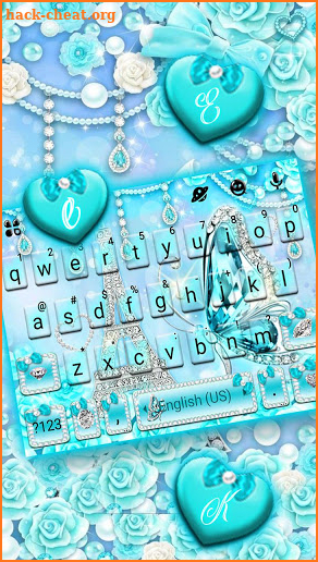 Diamond Paris Butterfly Keyboard Theme screenshot