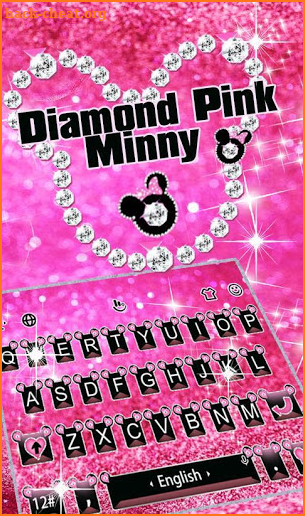 Diamond Pink Minny Keyboard Theme screenshot
