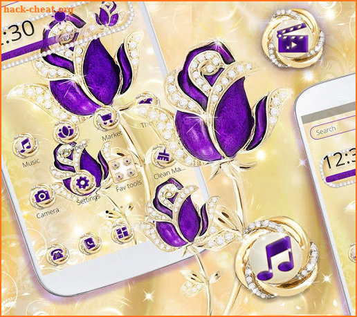 Diamond Purple Rose Silk Theme screenshot