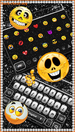 Diamond RIP Skull Keyboard Theme screenshot