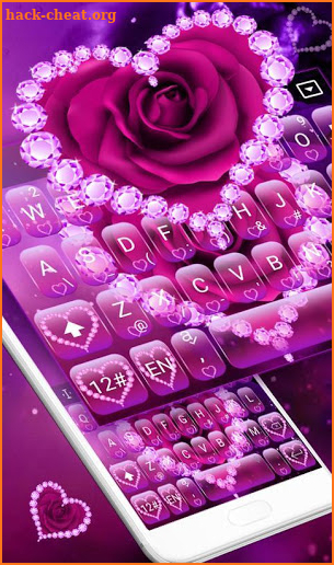 Diamond Rose Keyboard Theme screenshot