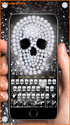 Diamond Skull Keyboard Theme screenshot