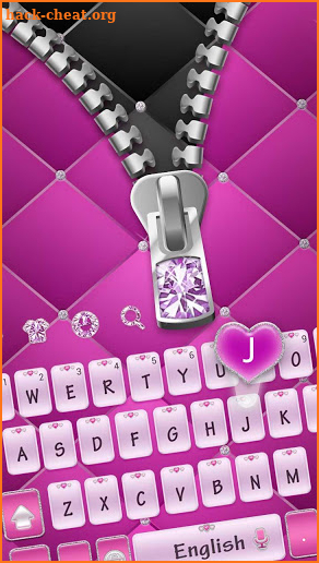 Diamond Zip Pink Keyboard screenshot