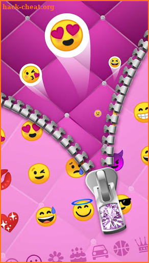 Diamond Zip Pink Keyboard screenshot