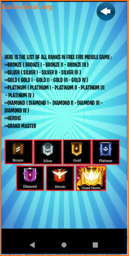 Diamonds & Grand Master - Guide FF screenshot