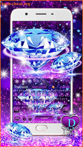 Diamonds Heart Keyboard screenshot