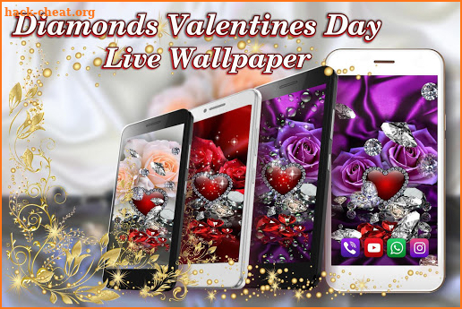 Diamonds Valentines Day live wallpaper screenshot