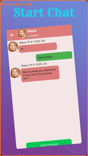 Diana Fake call video stimulation screenshot