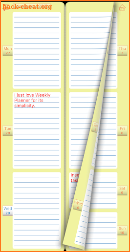 Diary "Weekly Planner" screenshot