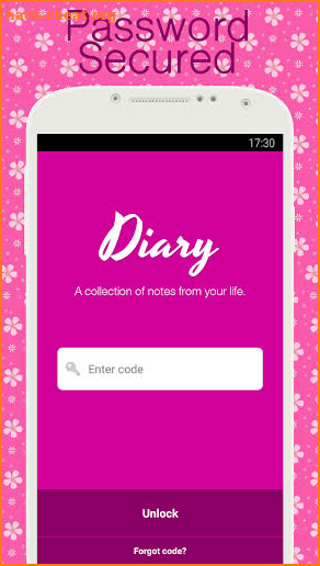 Diary with lock screenshot