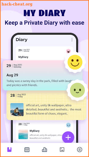 Diary with Lock: Daily Journal screenshot