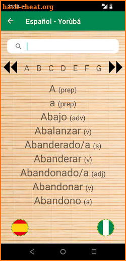 Diccionario Español Yorùbá screenshot