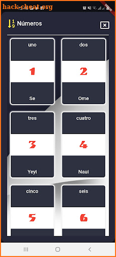 Diccionario Nahuatl screenshot