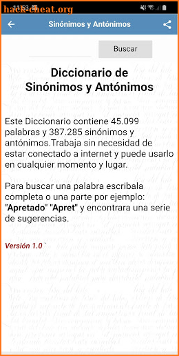 Diccionario Sinónimos y Antónimos Español screenshot