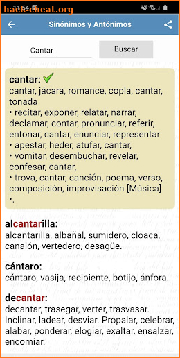 Diccionario Sinónimos y Antónimos Español screenshot