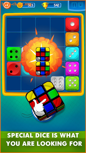 Dice Magic Merge Puzzle Game Rolling dice screenshot