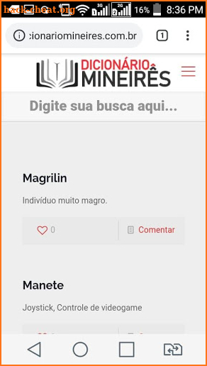 Dicionário Mineirês screenshot