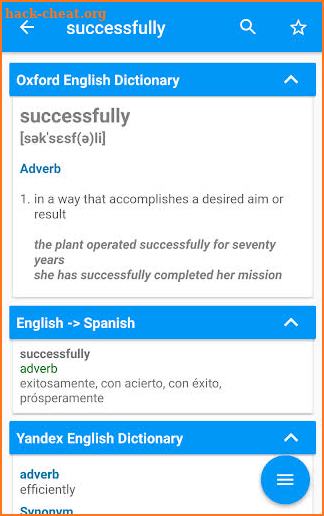 Dictionary & Thesaurus (Definition synonyms idiom) screenshot