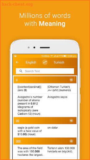 Dictionary English to Turkish screenshot