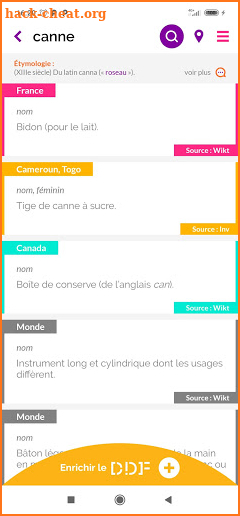 Dictionnaire des francophones screenshot