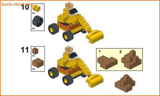 Digger building instruction for Lego 10698 screenshot