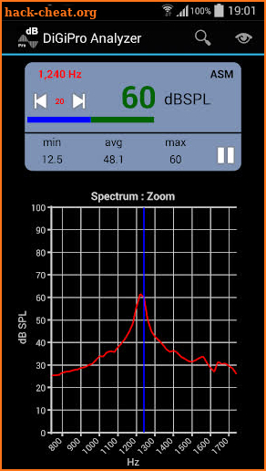 DiGiPro SPL Audio Analyzer screenshot