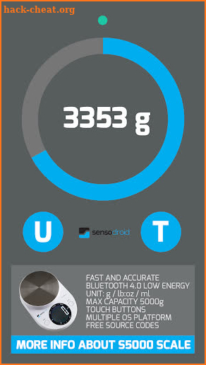 Digital bluetooth Scale S5000 connection test app screenshot
