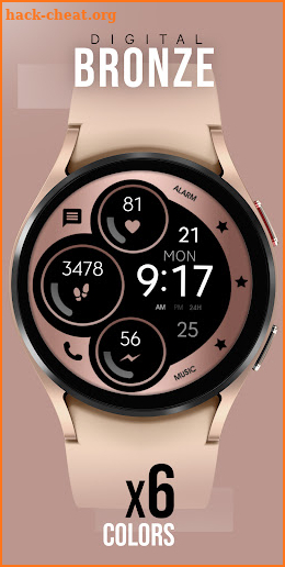 Digital Bronze Watch Face screenshot
