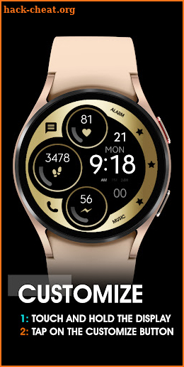 Digital Bronze Watch Face screenshot