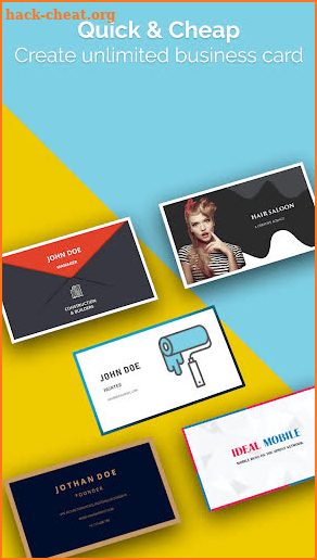 Digital Business Card Maker - Visiting Cards screenshot