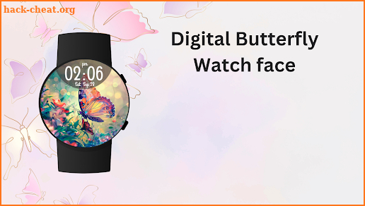 Digital Butterfly Watch face screenshot