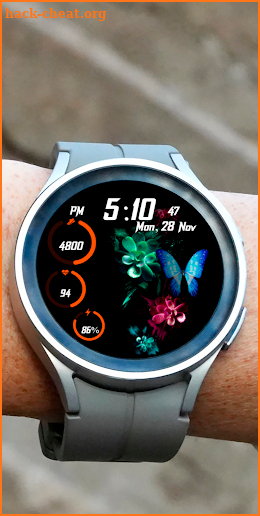 Digital Butterfly Watch face screenshot