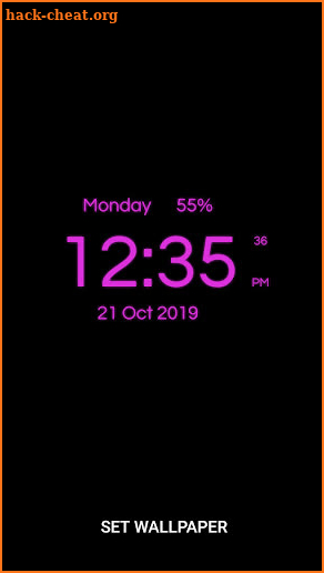 Digital Clock Live Wallpaper screenshot