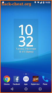 Digital Clock Widget Xperia screenshot