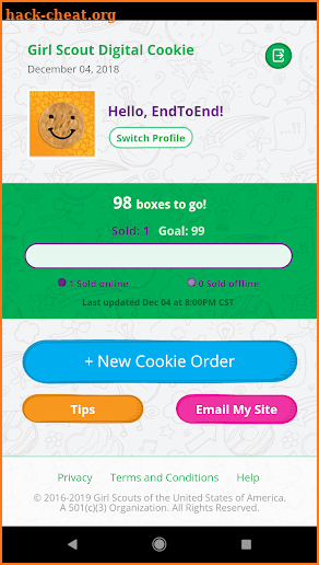 Digital Cookie Mobile App screenshot
