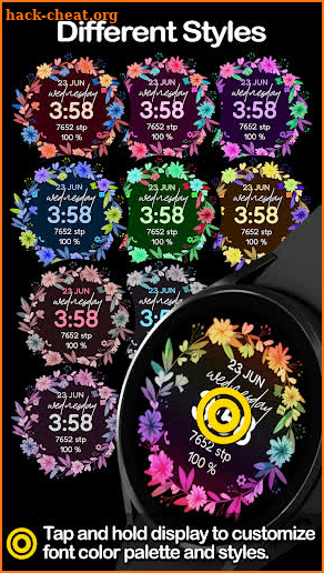 Digital Flowers Watchface screenshot