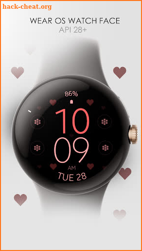 Digital Love watch face screenshot