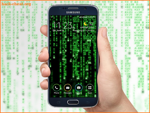 Digital Matrix Code Rain Live Wallpaper screenshot