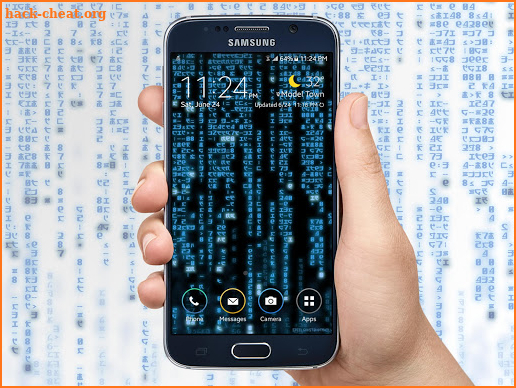 Digital Matrix Code Rain Live Wallpaper screenshot